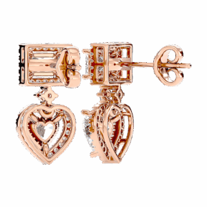  Royal Heartbeat Vintage Diamond Earrings