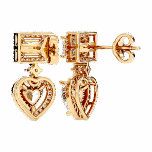  Royal Heartbeat Vintage Diamond Earrings