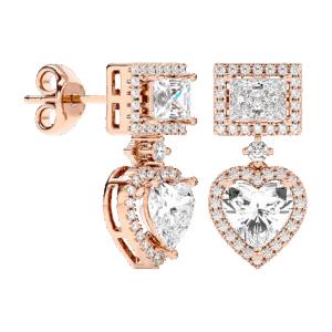  Royal Heartbeat Vintage Diamond Earrings