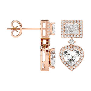  Royal Heartbeat Vintage Diamond Earrings