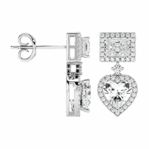  Royal Heartbeat Vintage Diamond Earrings