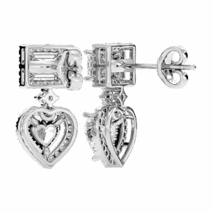  Royal Heartbeat Vintage Diamond Earrings