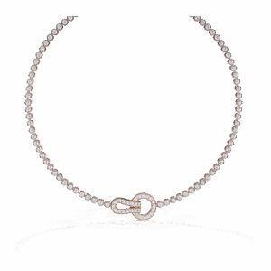 Eternal Link Diamond Knot Necklace